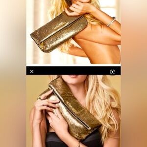 Victoria Secret Gold Clutch Bag